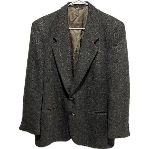 Lanvin Tweed Blazer Men’s Wool Gray 44R Made In USA - Picture 1 of 12